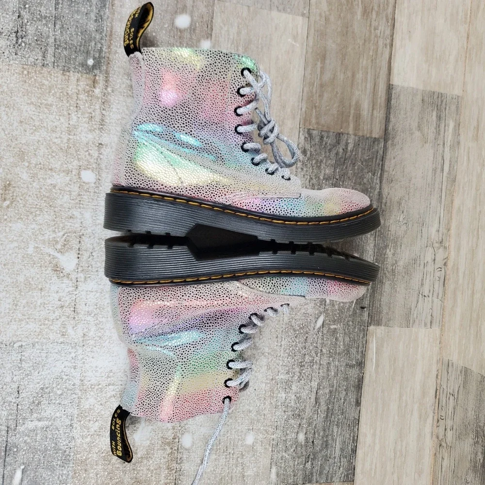 Dr. Martens Junior 1460 Pascal Kids Boots Sz 1 Multicolor Side Zip Ankle Booties